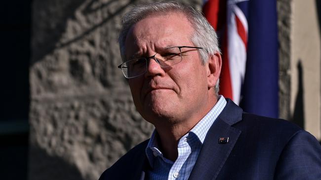 Mr Morrison on Monday departed Sydney for four days of talks in Washington. Picture: NCA NewsWire / Flavio Brancaleone