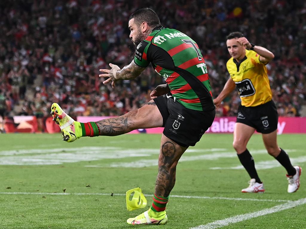 Adam Reynolds kicks those nine times out of 10 ... but not this one in the grand final. Picture: Bradley Kanaris/Getty Images