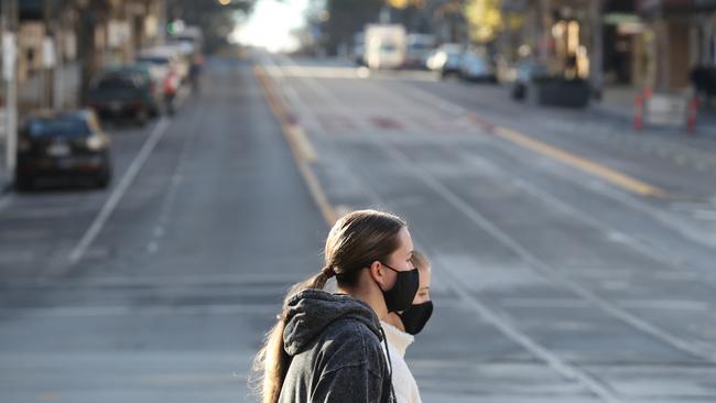 Near-deserted streets in Williamstown, Melbourne, on Thursday. Picture: David Crosling