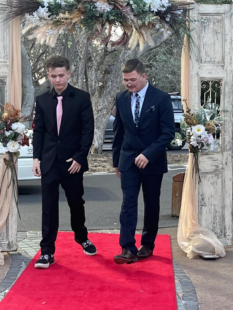 Zane Alletag arrives at the Hervey Bay State High School formal.