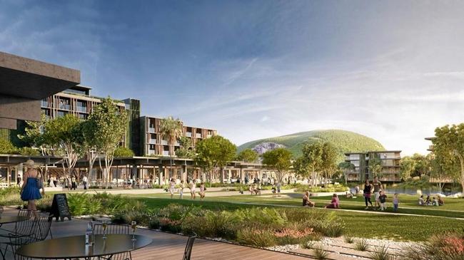 VIEW: An artist's impression of Sekisui House's proposal looking towards Mount Coolum. Picture: Sekisui House