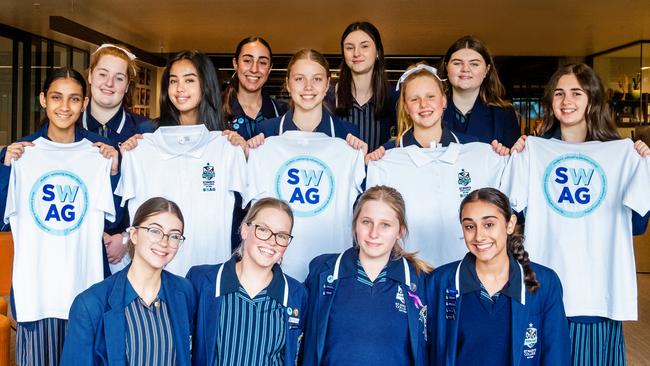 Students are involved in wellbeing programs at St Mary’s in the city. Picture: Cat McKenzie