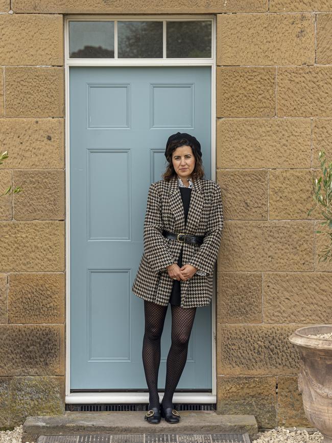 Grand Designs Transformations host Yasmine Ghoniem in Oatlands, Tasmania. Picture: Brad Harris