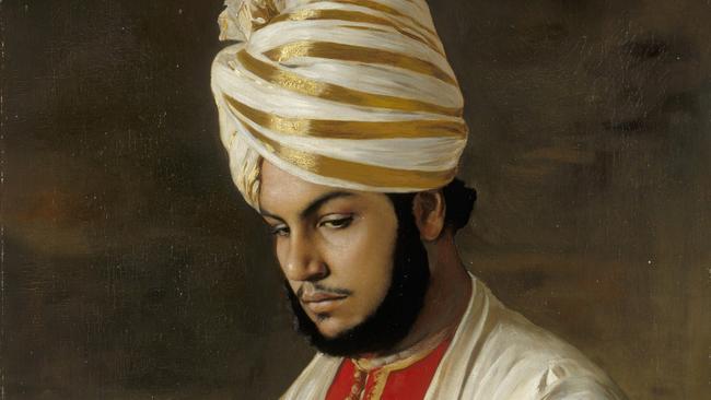 An 1888 portrait of Munshi Hafiz Abdul Karim, Queen Victoria's servant, by Rudolf Swoboda. From the Royal Collection, public domain image