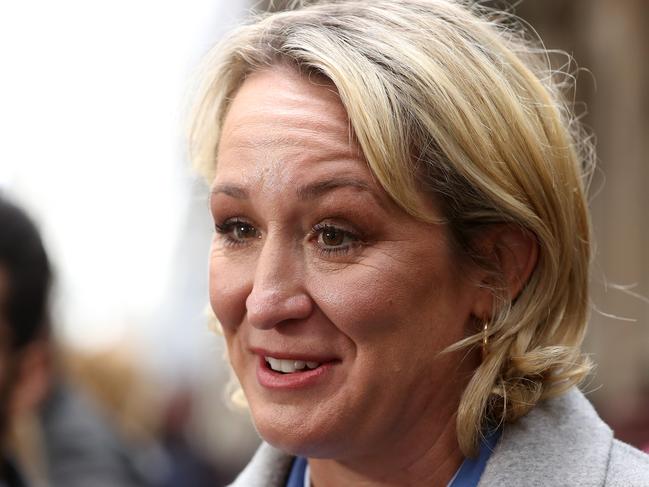 MELBOURNE, AUSTRALIA - AUGUST 21: Lawyer Lisa Flynn, who is representing the family of one of George Pell's victims, talks to the media at the Supreme Court of Victoria on August 21, 2019 in Melbourne, Australia. The Victorian Supreme Court has dismissed Cardinal George Pell's appeal following his conviction for child sexual assault in a majority two votes to one. The 78-year-old was sentenced in March last year to serve six years in prison for or sexually abusing two 13-year-old choirboys in 1996 when he was the archbishop of Melbourne. Pell has been waiting for the decision on his appeal in Melbourne assessment prison since March. (Photo by Robert Cianflone/Getty Images)