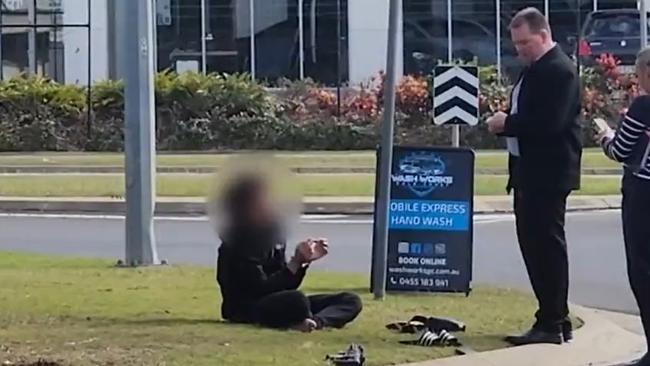 Screenshots of video of teenagers who allegedly stole a car and were involved in robberies across southeast Queensland and the Gold Coast. Picture: 9 News