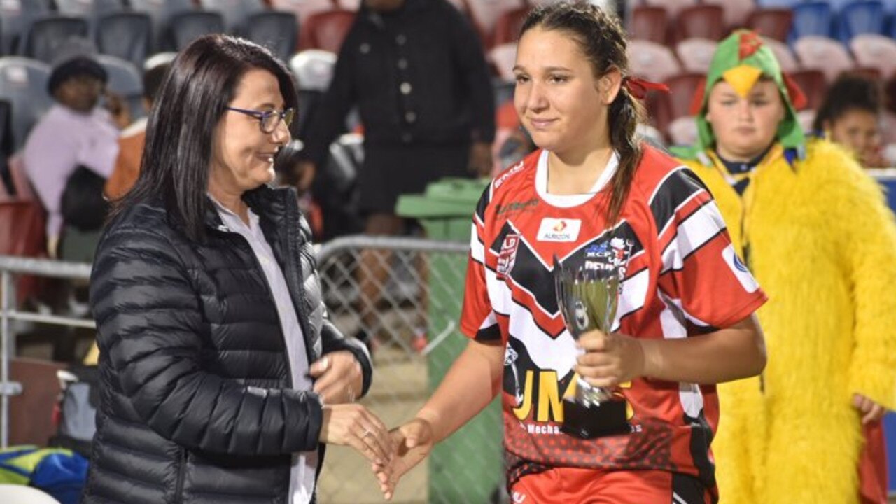 Wanderers U17 Girls defeated Norths 23-6 in the RLMD Grand Final. Eva Neilson. Picture: Matthew Forrest