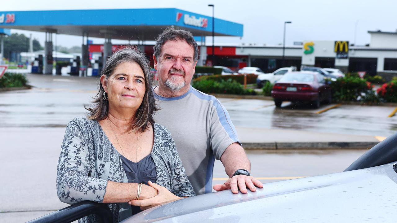 The Bruce Highway is the deadliest road in Queensland, with statistics showing more fatal crashes on the road than any other in the state. Ravenshoe residents Ivan and Anne Evans drive along the Bruce Highway regularly from the Palmerston Highway near Innisfail into Cairns to visit family. They say the road is outdated and unsafe to drive, especially in wet weather. Picture: Brendan Radke