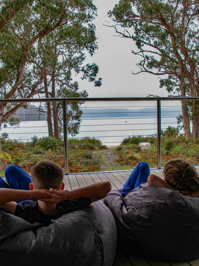 Enjoying the view at Stewarts Bay Beach House. Picture: Linda Smith