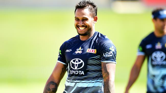 All smiles … Ben Barba will step into a Johnathan Thurston-size void at the Cowboys. Picture: Alix Sweeney