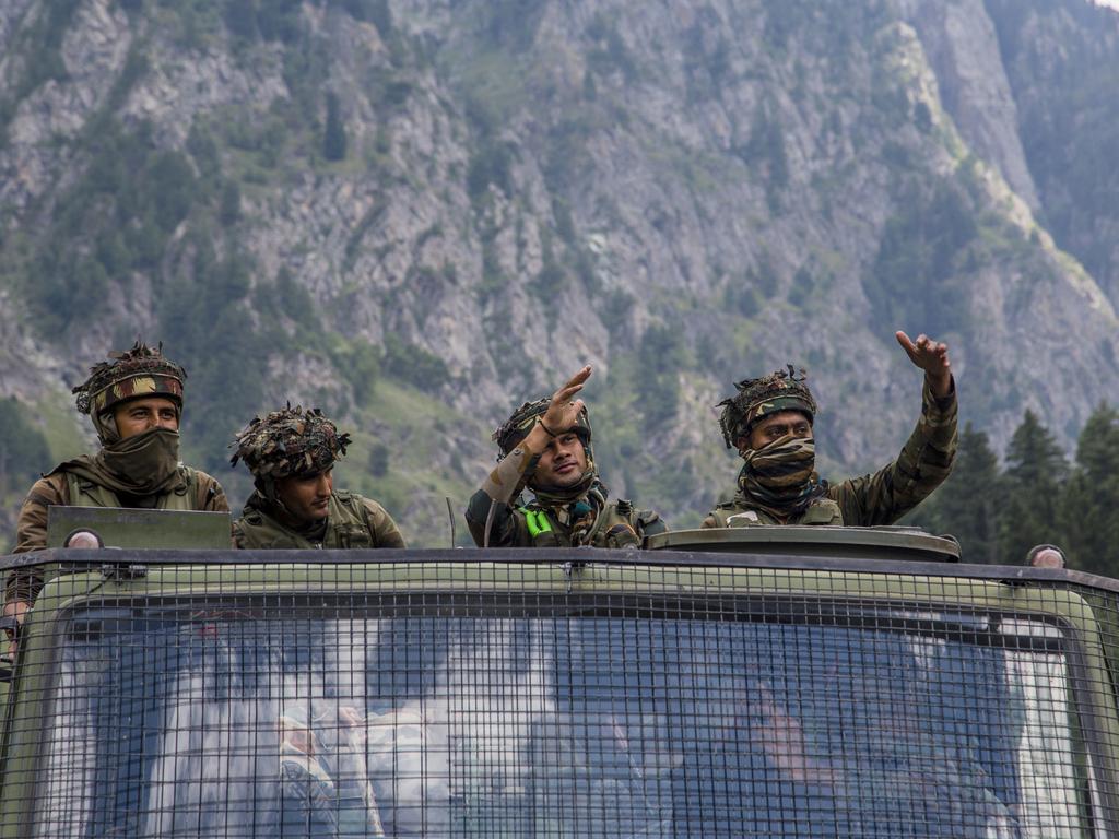 Both sides have poured troops into the disputed area. Picture: Yawar Nazir / Getty Images.