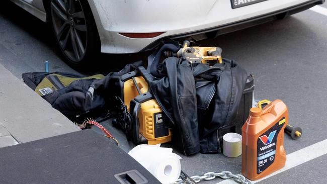 Items seen near the car. Picture: David Geraghty / NewsWire