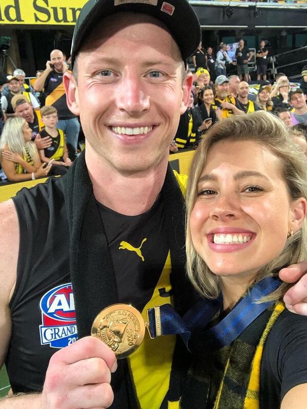 Dylan Grimes and his wife, Elisha. Picture: Instagram