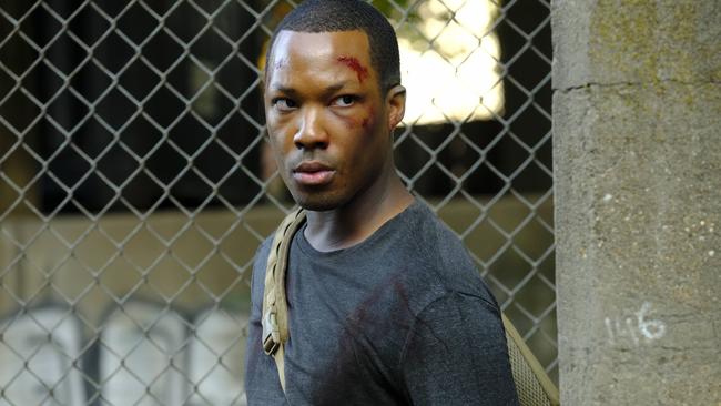 Corey Hawkins as Eric in 24: Legacy, looking a world away from Heath with no dreadlocks.