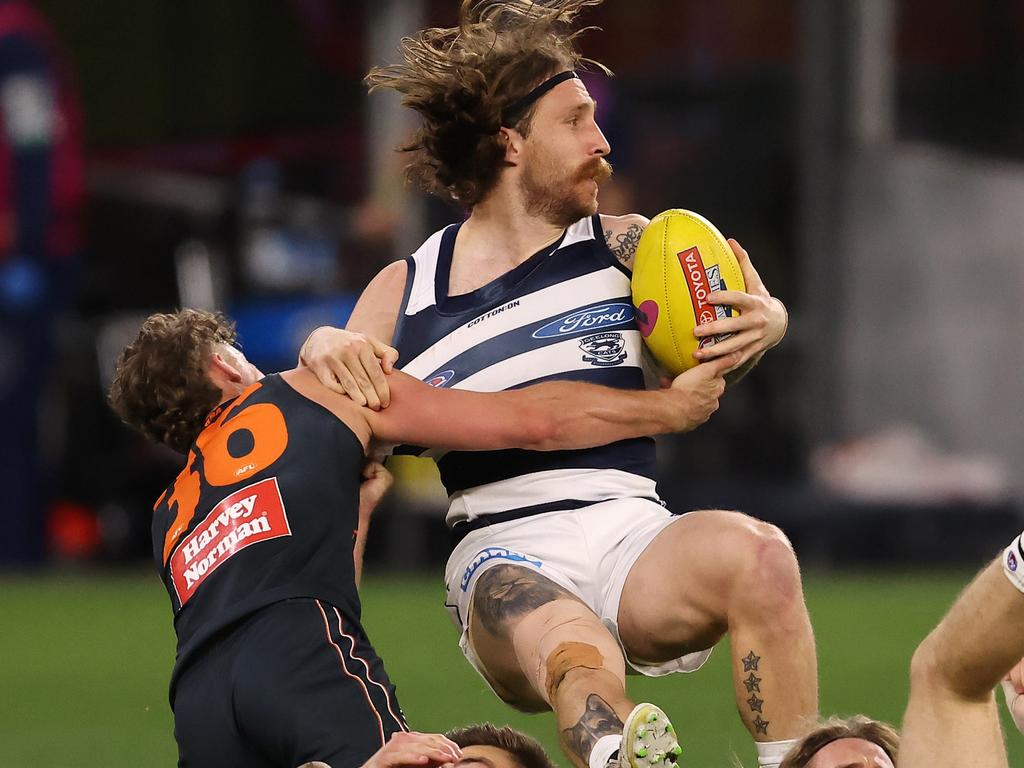 Zach Tuohy was the most prolific winner of the footy for Geelong. (Photo by Paul Kane/Getty Images)