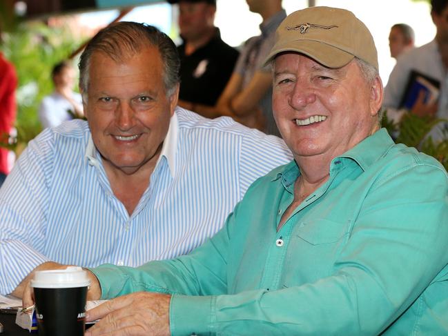 Arrowfeild Stud owner John Messara and Alan Jones. Picture Glenn Hampson