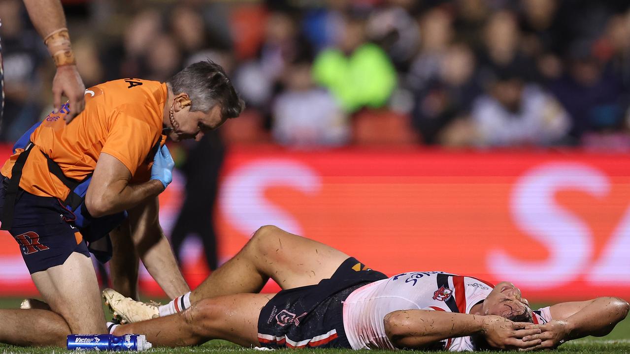 Joseph Manu might only miss one game with the Roosters hopeful that he’ll be back after the bye. Picture; Mark Kolbe/Getty Images