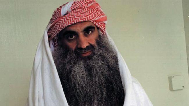 Khalid Sheikh Mohammed at Guantanamo Bay in 2009. Picture: AFP