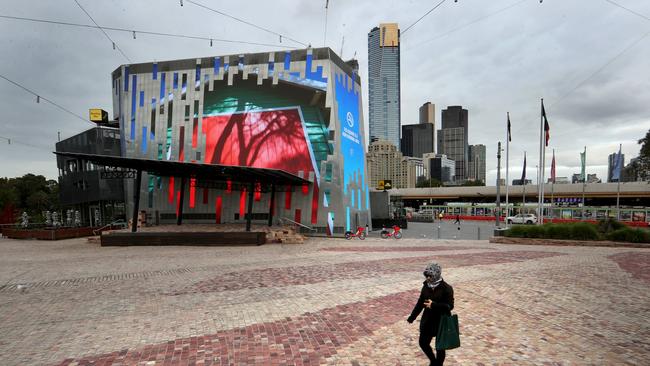 It was the same alarming and melancholy story at Federation Square. Picture: David Geraghty