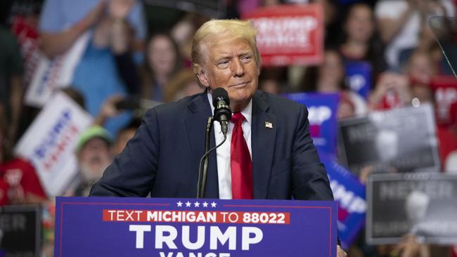 Former US President and 2024 Republican Presidential nominee Donald J. Trump holds his first public campaign rally with his running mate, vice presidential nominee US Senator J.D. Vance. Picture: Bill Pugliano/Getty Images