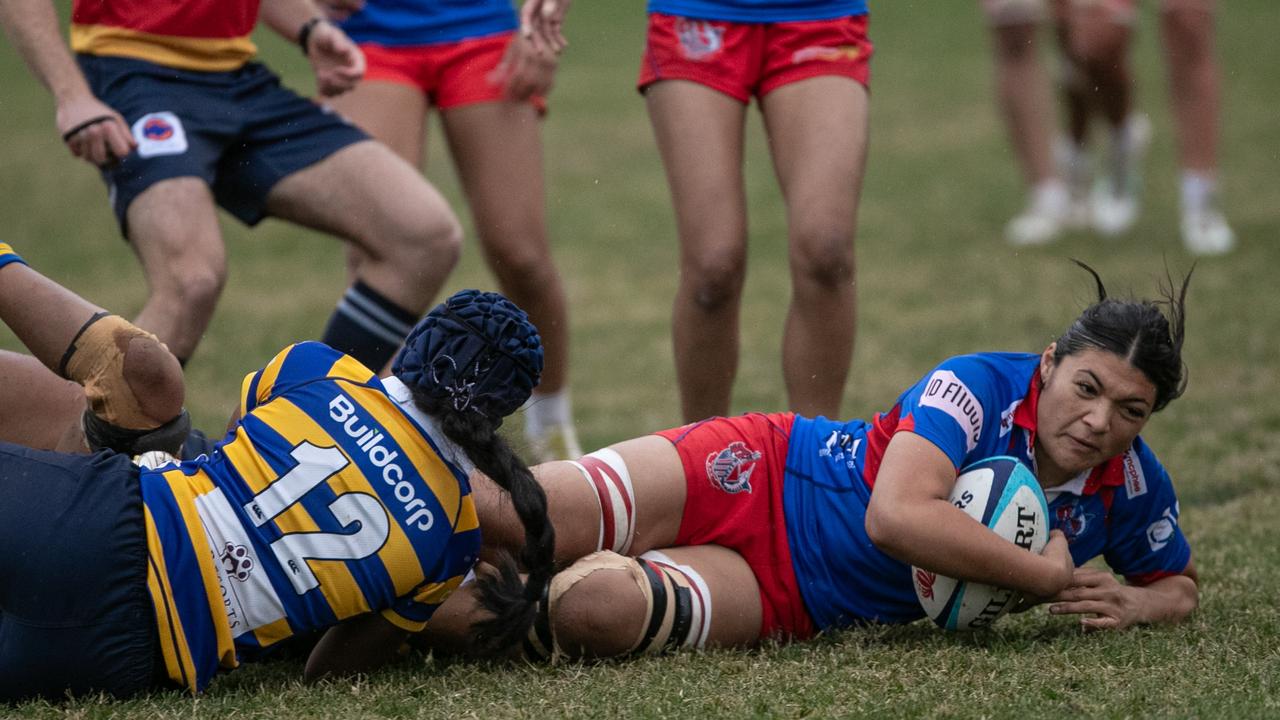 Manly’s Shonte Taumata cherishing the ball