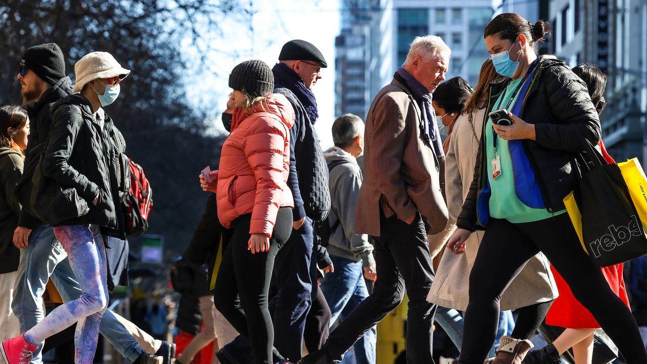 Foot traffic on Elizabeth Street in the CBD. Picture: NCA NewsWire / Ian Currie