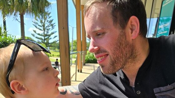 Peter Ford with his three-year-old son Liam.