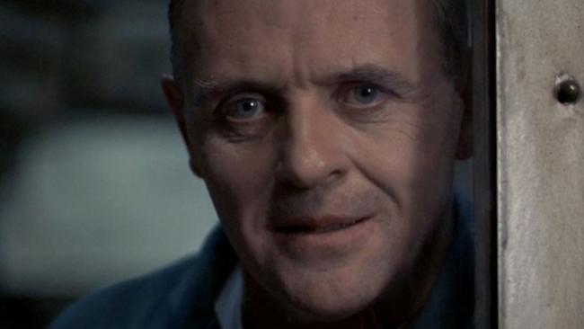 Evil ... Anthony Hopkins as serial killer  Hannibal Lecter in The Silence of the Lambs.