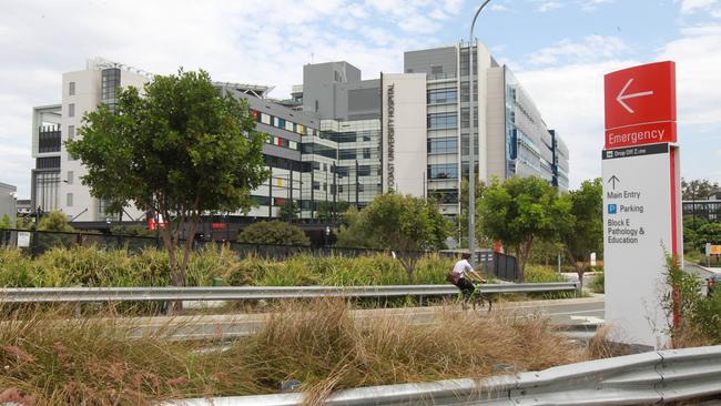 Outside of Gold Coast University Hospital. Picture Mike Batterham