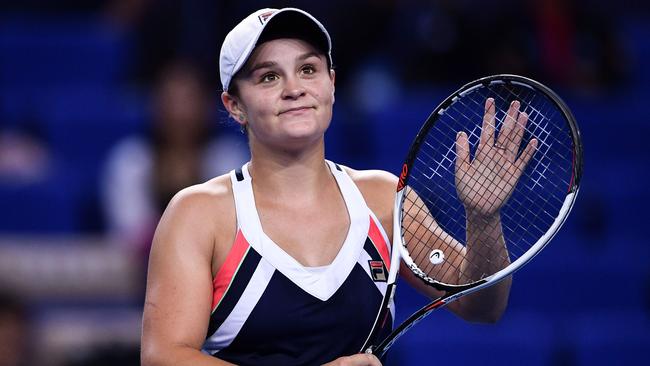 Ashleigh Barty at the Zhuhai Elite Trophy tournament in China. Photo: AFP