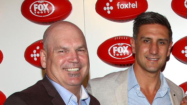 Jason Dunstall and Matthew Pavlich are on the four-person Crows external review panel. Picture: Graham Denholm/Getty Images for FOX FOOTY