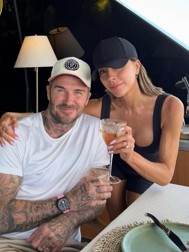 The fashion designer and her husband David are reportedly experiencing tension with their son and his wife. Picture: Instagram