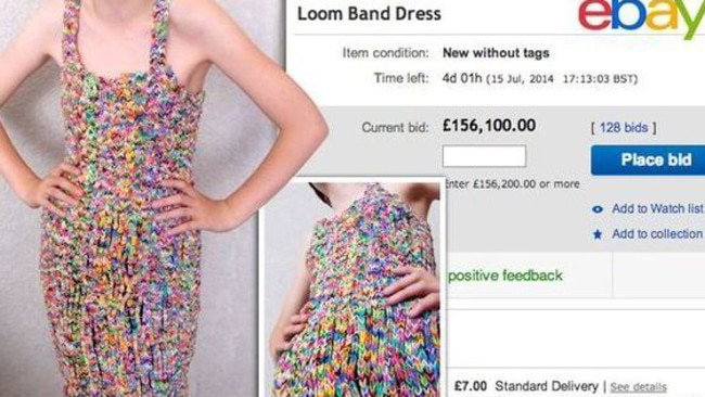 What would you bid on  for a dress made of loom bands?, Fashion