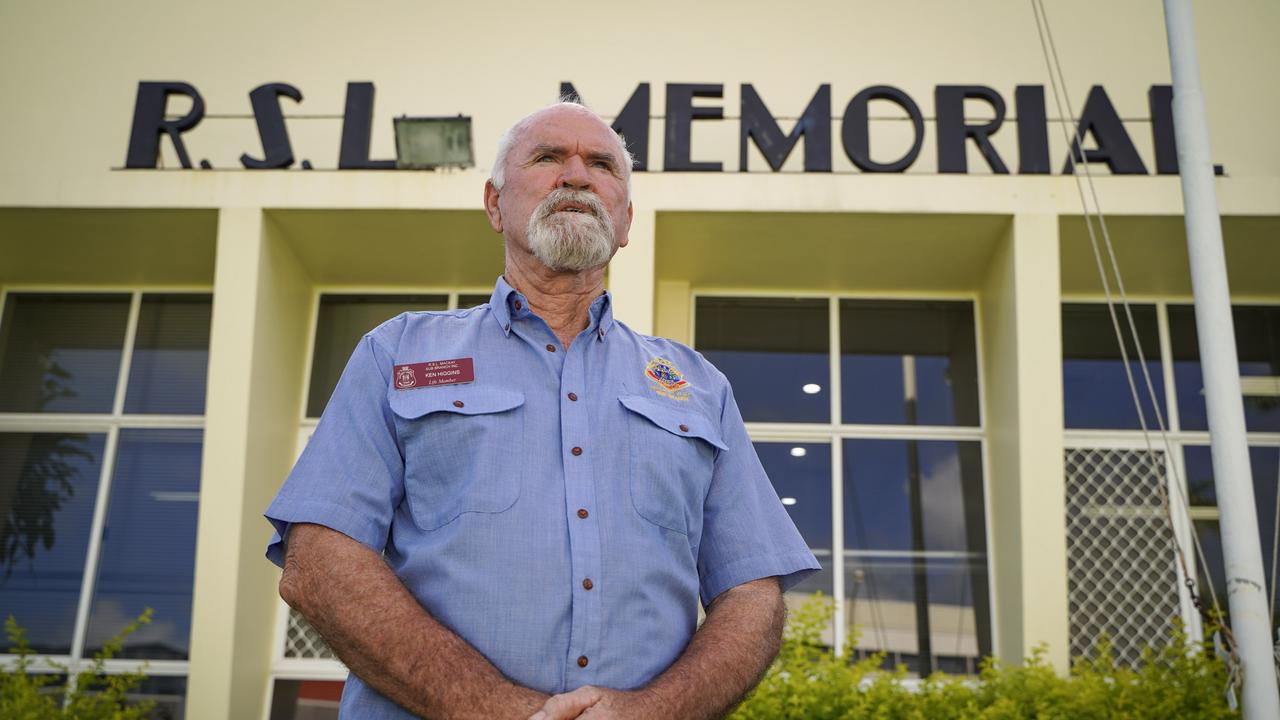 Mackay RSL sub-branch president Ken Higgins at the site of the former Mackay RSL Club on Sydney St. Picture: Heidi Petith