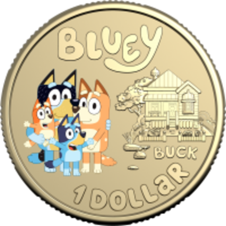 Limited-run Bluey coins will go on sale from Thursday. Picture: Royal Australia Mint