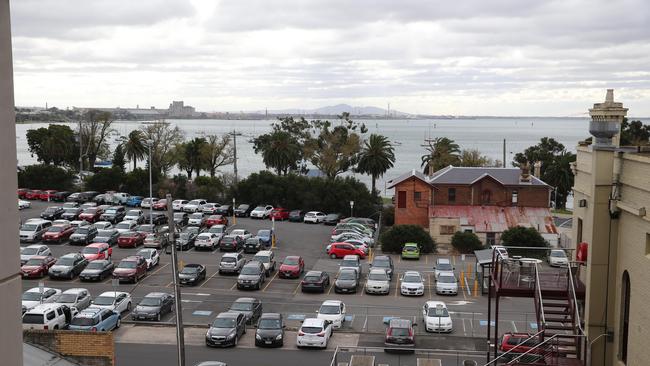 Deakin car park, which will soon become the convention centre location. Picture: Mike Dugdale