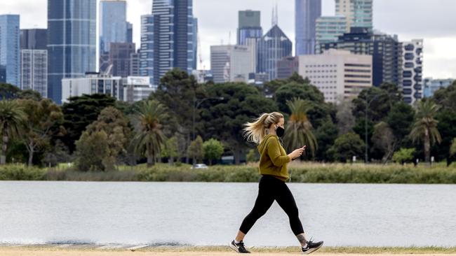 Lockdown will end when Victoria reaches 70 per cent double vaccinated in just over a week. Picture: NCA NewsWire / David Geraghty