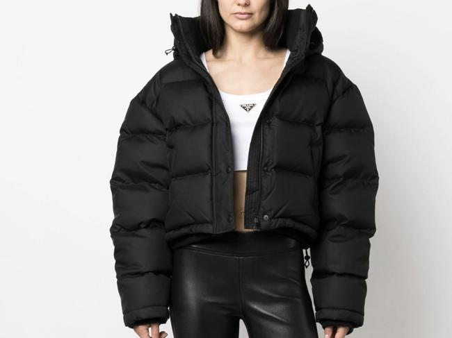 Far Fetch Wardrobe. NYC Cropped Hooded Puffer Jacket – $1,678. Picture: Supplied