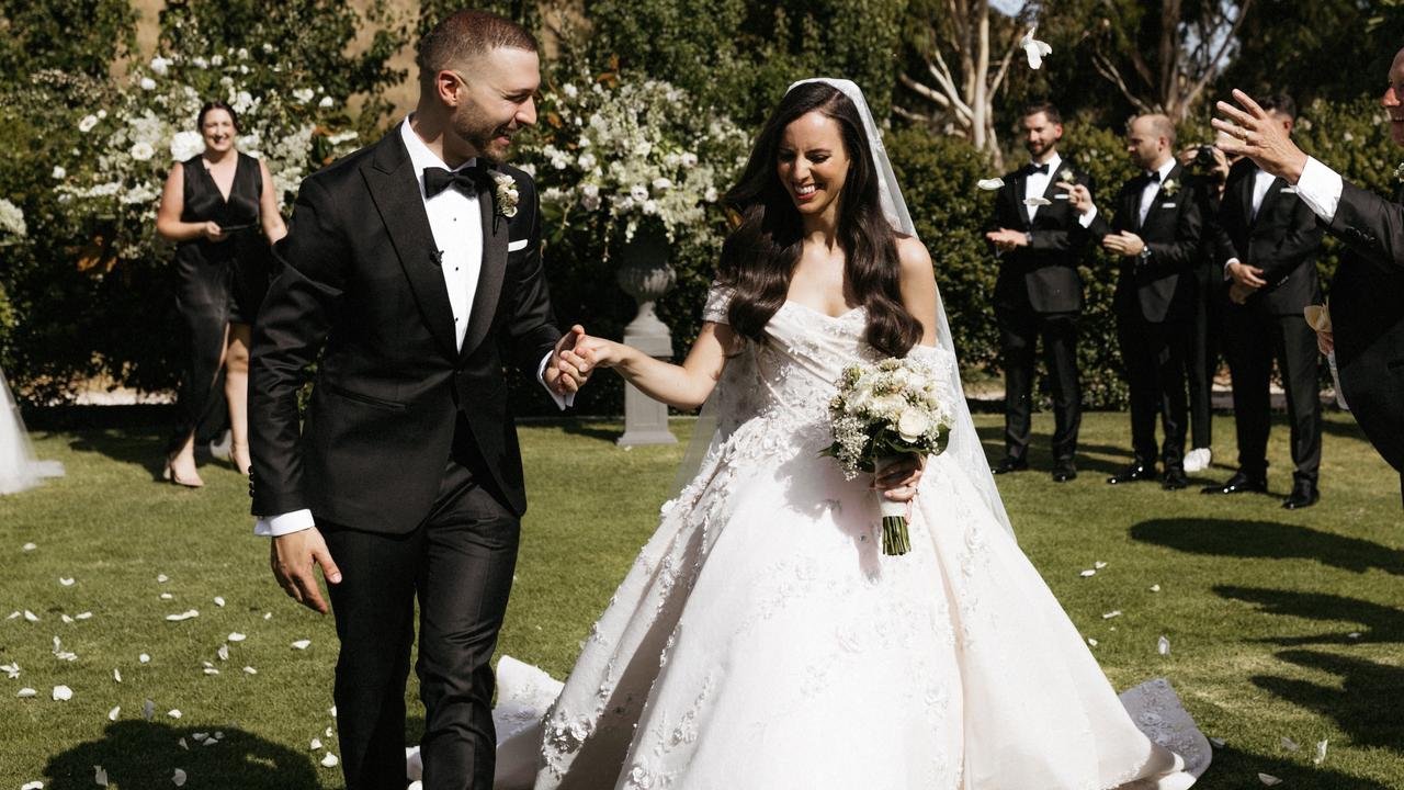 Paul and Anna Vasileff on their wedding day. Picture: Dan Evans Photography