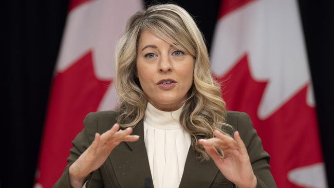 Canada’s Foreign Affairs Minister Melanie Joly. Picture: The Canadian Press via AP