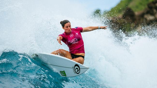 Two-time world champion Tyler Wright finished second at the Maui Pro at Honolula Bay in December in her return to the world tour.