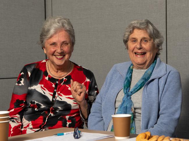 Mosman Daily / AAPDinny Reed and Judith Cooper pose for a photo at the seniors centre Mosman  on Wednesday, 9 October 2019.  A group of carers are nominated for the Pride of Australia Award. They meet once a week in Mosman and help each other in what is a difficult family role.(AAP IMAGE / MONIQUE HARMER)