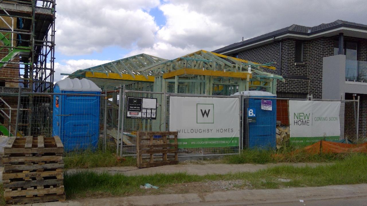 The Cobrador-Wong house at Marsden Park during an earlier stage in the build.