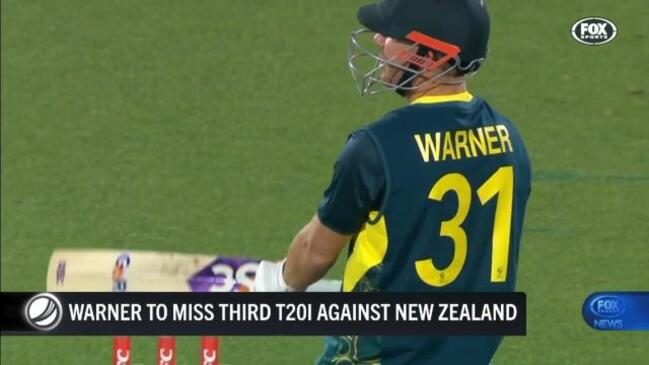 David Warner will be rested for the third NZ T20I