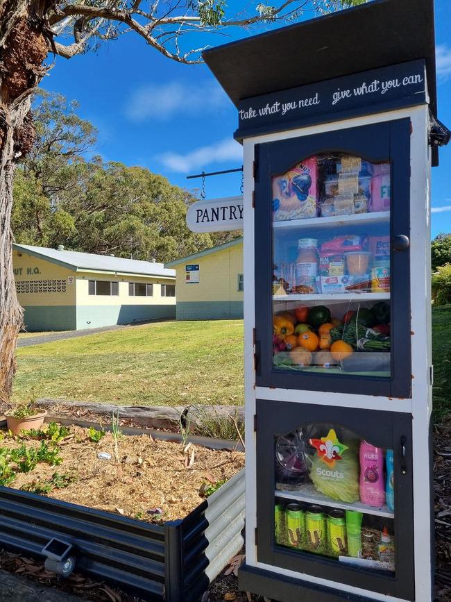 The Ulladulla Little Free Food Pantry is stocked by residents and local supermarkets. Picture: Facebook.