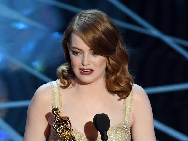 HOLLYWOOD, CA - FEBRUARY 26: Actress Emma Stone accepts Best Actress for 'La La Land' onstage during the 89th Annual Academy Awards at Hollywood & Highland Center on February 26, 2017 in Hollywood, California. (Photo by Kevin Winter/Getty Images)