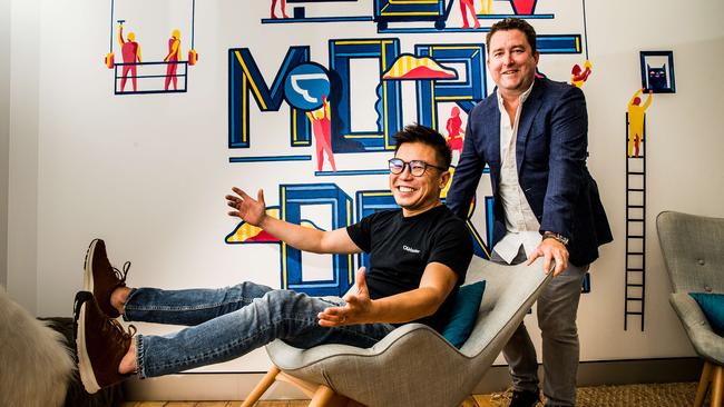 Airtasker, led by Tim Fung and chaired by James Spenceley, have snapped up Oneflare. Picture: Ryan Osland