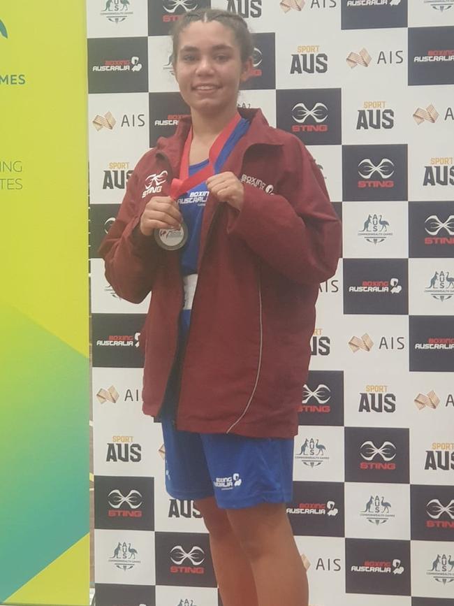 Tia Barney at the Under 19 National Championships at the Gold Coast.