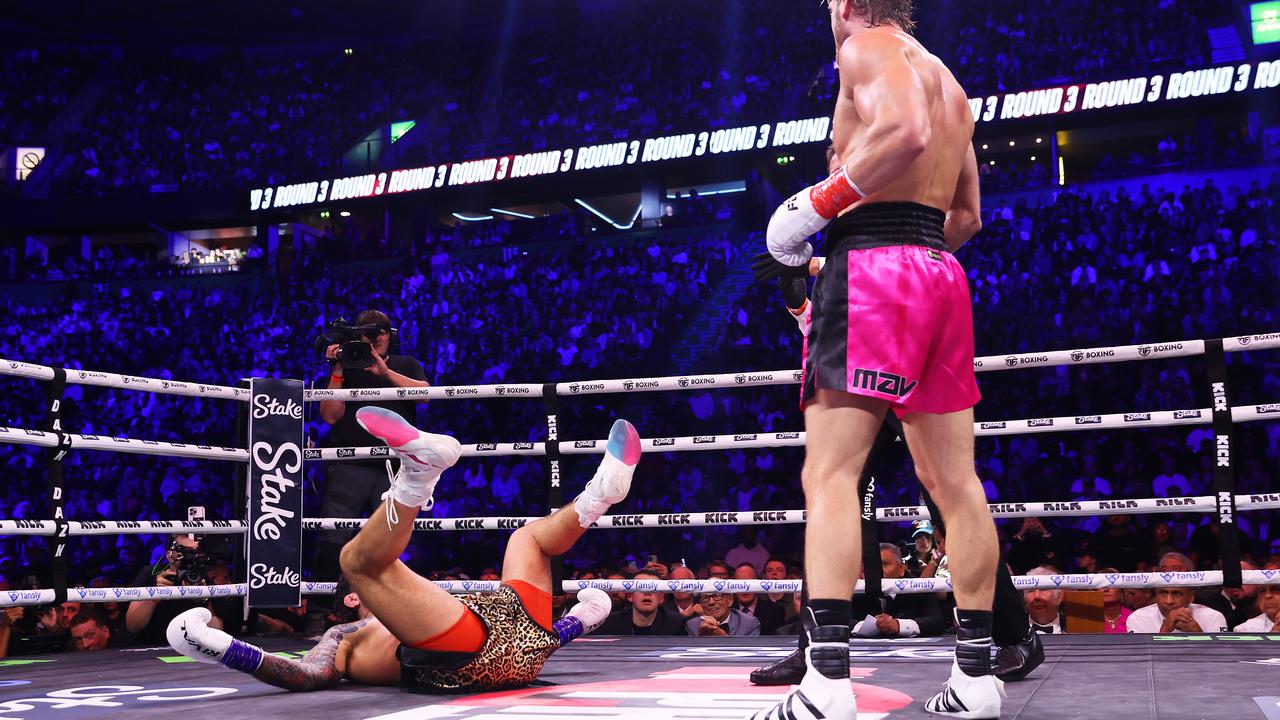 Dillon Danis lies on his back. (Photo by Matt McNulty/Getty Images)
