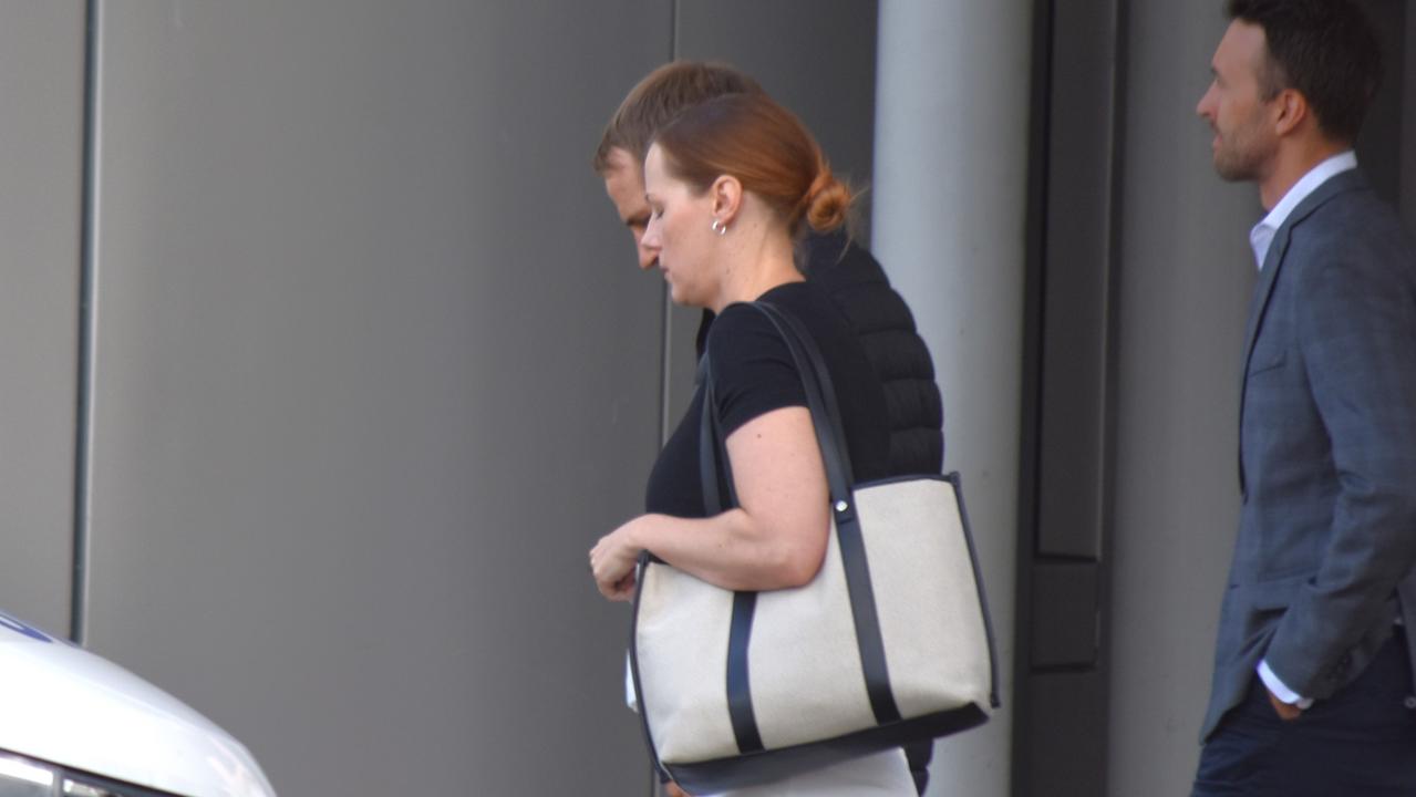 Bail granted: Emma Milton leaving Toowoomba court on April 24, 2024, after pleading guilty to trafficking meth with her former husband Jamie Satora.